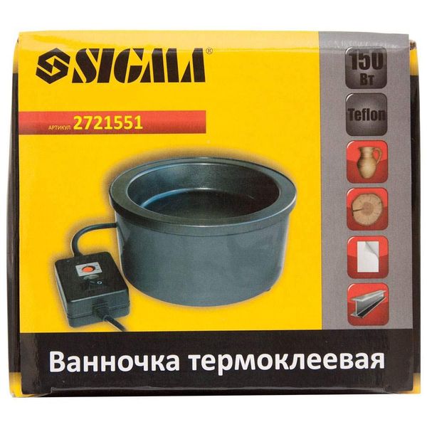 Ванночка термоклейова з тефлоновим покриттям 150Вт SIGMA (2721551) 2721551 фото