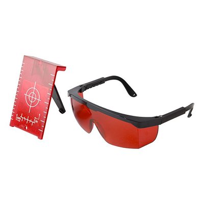 Мишень + очки для лазерного уровня, для красного лазера INTERTOOL MT-3066 MT-3066 фото