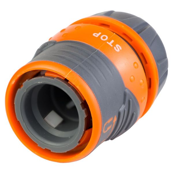 Конектор 1/2" швидкознімний для шланга 1/2" аквастоп з замком (ABS+TPR) FLORA (5015434) 5015434 фото