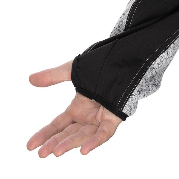 Куртка в'язана SOFTSHELL сірого кольору з чорними вставками, тканина - 100% поліестер 270 G, з кишенею на грудях і двома бічними, розмір M INTERTOOL SP-3112 SP-3112 фото