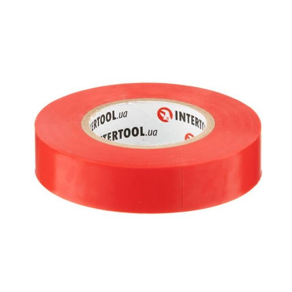 Стрічка ізоляційна, 17 мм * 20 м * 0.15 мм, червона INTERTOOL IT-0050 IT-0050 фото