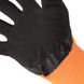 Рукавичка помаранчева в'язана синтетична, посилена, покрита чорним спіненим латексом 10 " INTERTOOL SP-0117 SP-0117 фото 2