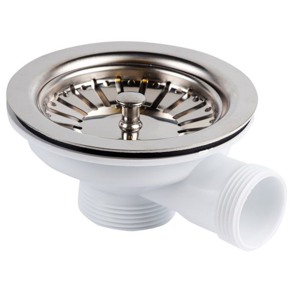 Клапан донний для кухонної мийки 1½" з нерж. решіткою та переливом WIRQUIN (9545680) 9545680 фото