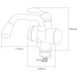 Кран-водонагрівач проточний LZ 3.0кВт 0.4-5бар для раковини гусак вигнутий довгий на гайці AQUATICA LZ-5A211W (9795013) 9795013 фото 2