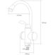 Кран-водонагрівач проточний LZ 3.0кВт 0.4-5бар для кухні гусак вухо на гайці AQUATICA LZ-6B111W (9795103) 9795103 фото 2