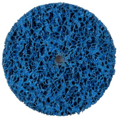 Круг зачистной из нетканого абразива (коралл) Ø100мм без держателя синий средняя жесткость SIGMA (9175741) 9175741 фото