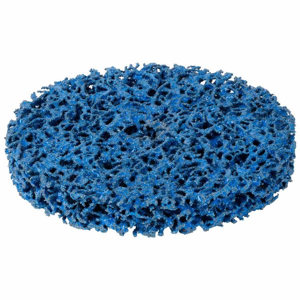 Круг зачистний з нетканого абразиву (корал) Ø100мм без тримача синій середня жорсткість SIGMA (9175741) 9175741 фото