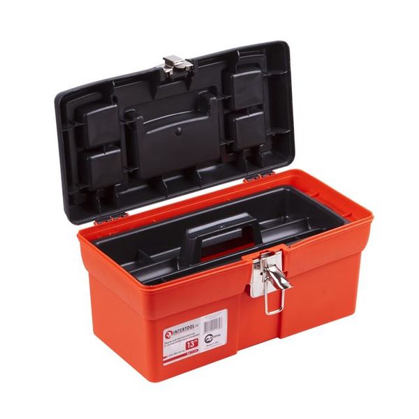 Ящик для інструментів, з металевими замками, 13", 330*180*165 мм INTERTOOL BX-1113 BX-1113 фото