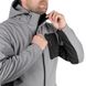 Куртка SOFTSHELL світло сіро-чорна, з капюшоном, тришарова, тканина - стрейч 300 GSM 100D, з водо- і вітрозахистом, розмір L INTERTOOL SP-3123 SP-3123 фото 5