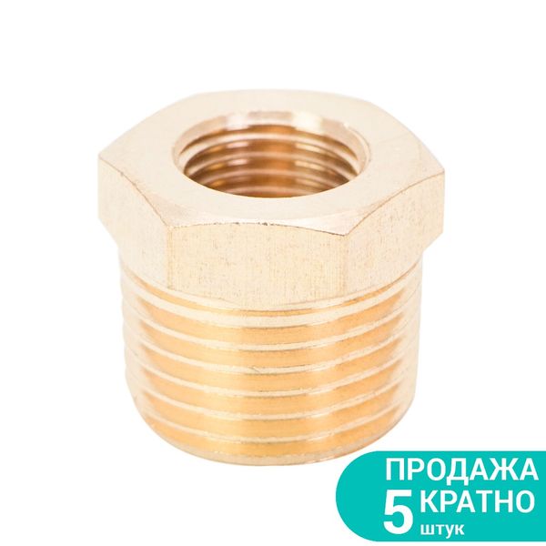 З'єднання FT 1/4" × MT 1/2" (латунь) SIGMA (7025521) 7025521 фото