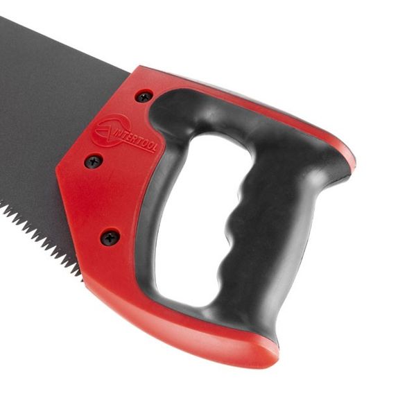 Ножівка по деревині з тефлоновим покриттям 450 мм, з гартованим зубом, потрійне заточування INTERTOOL HT-3108 HT-3108 фото