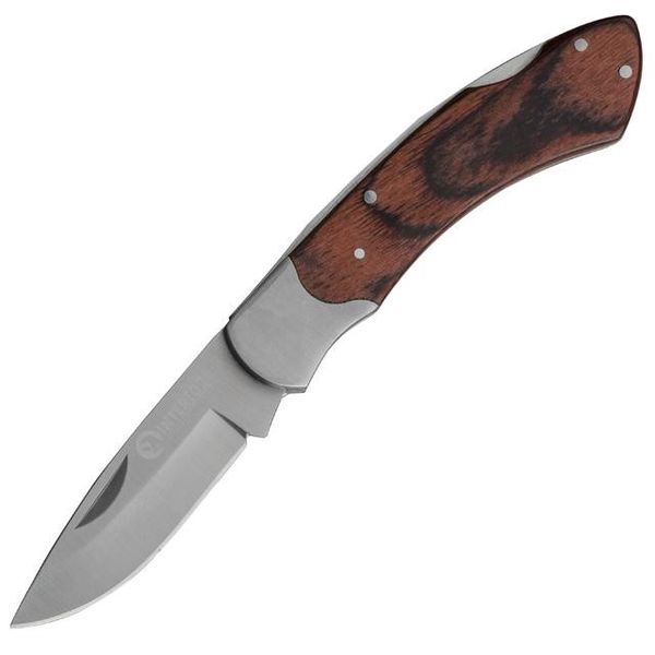 Нож складной 181 мм, ручка с деревянными всивками INTERTOOL HT-0594 HT-0594 фото